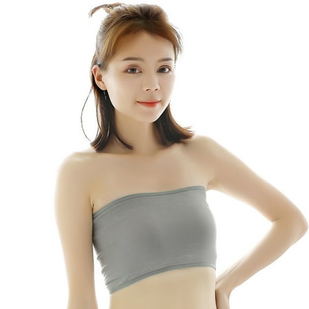

RPVATI Womens Bandeau Comfort Bra Backless Seamless Full Covers Strapless Bras