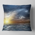 thumbnail image 2 of Designart Incredible View of Typical Sunrise - Seascape Throw Pillow - 16x16, 2 of 5