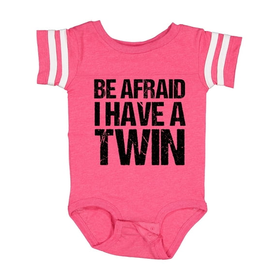Inktastic Be Afraid I Have a Twin Boys or Girls Baby Bodysuit
