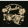 Genuine Fender You Get There Faster on a Fender Black T-shirt -Small #9190124306