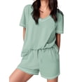 thumbnail image 6 of Ekouaer Womens Pajamas Sets Soft Pjs Short Sleeve Lounge Sets Casual Two Piece Pjs With Pockets, 6 of 6