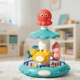 thumbnail image 7 of Press Spin Carousel Toy Interactive Rotating Activity Center with Rolling Beads Soft Textured Attachments for Sensory Play Home High Chair Tabletop Fun, 7 of 7