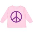 thumbnail image 3 of Inktastic Purple Peace Sign Boys or Girls Long Sleeve Toddler T-Shirt, 3 of 5