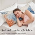 thumbnail image 5 of Orange Navy Blue Coral Throw Pillow Covers, Summer Beach Coastal Rustic Soft Breathable Pillow Cases with Invisible Zipper for Sleeping, Long Body Pillowcases for Couch Bed Sofa Chair 20x54 Inches, 5 of 9