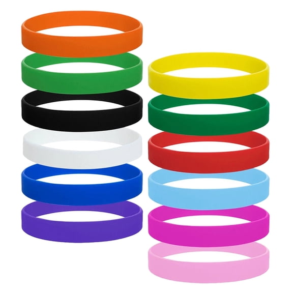 OFFIGAM 12Pcs Event Wristbands Silicone Bracelets Waterproof For Parties