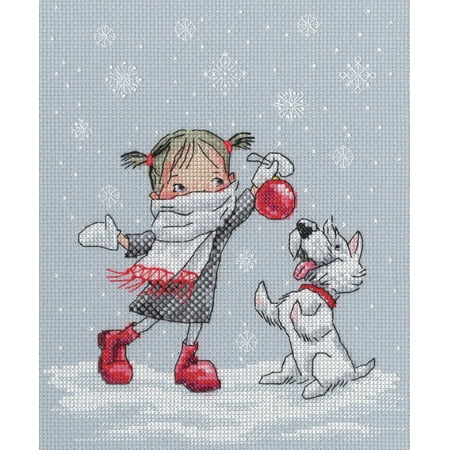 UPC: 4743348404050 | Dancing with snowflakes M652 Counted Cross Stitch Kit