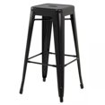 thumbnail image 1 of Ajax 30" Tabouret en Acier Contemporain Style Tolix - Black, 1 of 2