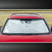 Auto Drive Car Umbrella Sun Shade, Universal Fit, Easy to Install, Silver, 55.91X31.5