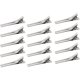 thumbnail image 1 of 50-pack DIY curling irons, hairdressing double needle curling irons silver metal alligator clips metal crocodile alligator hair clips for salon, 1 of 5