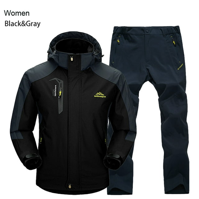 Veste Pantalon pour Femmes Ensemble de Randonnée Camping Printemps Automne Extérieur Imperméable 20000MM Coupe-Vent Costume Randonnée Manteau Pantalon