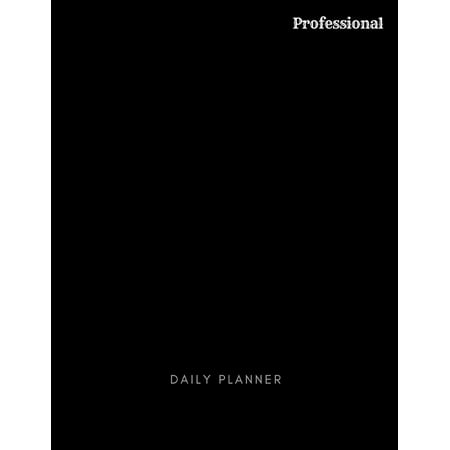 Black for Men Daily Planner (Undated): Professional Appointment Planner with Address Book; Organized in Hourly & 15 Minutes Interval; Monthly & Weekly Goals Journal with Inspirational Quotes