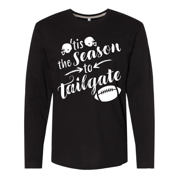 Inktastic Tis the Season to Tailgate with Helmets and Football Long Sleeve T-Shirt