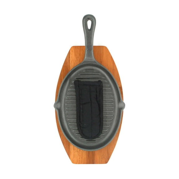 Mr. Bar-B-Q - Classic Prestige Cast Iron Fajita Platter Set