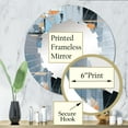 thumbnail image 3 of Designart "Interlocking Perspectives in Grey and Orange I" Cubism Round Wall Mirror - Modern Oval Printed Decorative Oversized Mirror - Multiple Color Options, 3 of 4