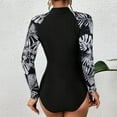 thumbnail image 4 of PuLe Womens One Piece Long Sleeve Swimsuit Rash Guard Bathing Suit Boyleg Bottom UPF 50+ Surfing Swimwear ﻿, 4 of 4