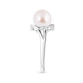 thumbnail image 3 of ANGARA Solitaire Japanese Akoya Cultured Pearl Bypass Split Shank Ring in 14K White Gold for Women | June Birthstone, Birthday, Anniversary, Jewelry Gift for Women | Pearl Ring, 3 of 8