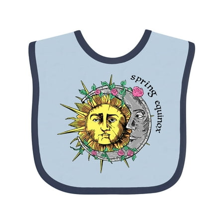 

Inktastic 1st Day of Spring Sun and Moon Spring Equinox Gift Baby Boy or Baby Girl Bib