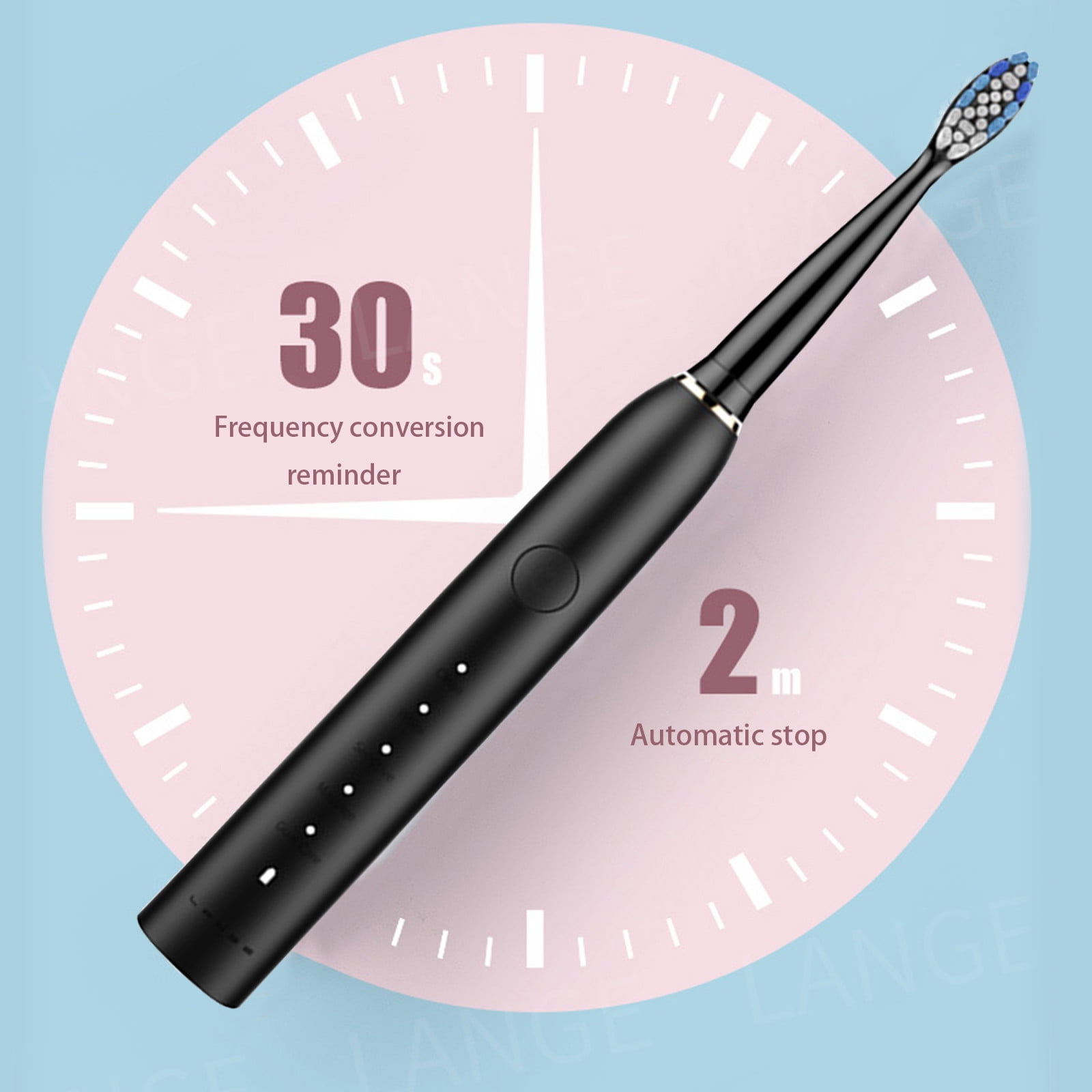 Dengmore Electric Toothbrush With 2 Brush Heads 5 Modes Electric Toothbrush For Adults Travel Rechargeable Power Toothbrush With Timer