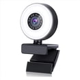 thumbnail image 1 of Cámara Web de Enfoque Automático 4K HD con Micrófono, Cámara de Computadora con Luz Ajustable, Cámara Web USB para Videollamadas de Escritorio y Portátil, 1 of 5