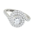 thumbnail image 2 of Aonejewelry 1 Carat Halo Diamond Dome Shaped Engagement Ring In 14k White Gold, 2 of 4