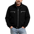 thumbnail image 2 of DayScoop Mens Casual Jackets Fall Outerwear Long Sleeve Solid Color Winter Fashion Outdoor Business Pocket Outer Tops, 2 of 6