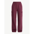 thumbnail image 4 of No Boundaries Fleece Cargo Wide-Leg Pants, 30'' Inseam, Women's XXS-XXL, 4 of 4