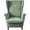 Jacquard Leaf Green, variant on CHUNTIAN Polyester Wing Chair Covers 2 Piece Stretch Wingback Chair Slipcover Solid Wingback Armchair Covers with Elastic Bottom for Living Room Bedroom Wingback Chair,A32