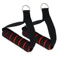 thumbnail image 2 of LOVIVER Bandes de Résistance Poignée avec Sangle en Nylon Anneaux en D pour Gym Noir et Rouge, 2 of 5