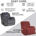thumbnail image 5 of Clearance! 4-Piece Super Soft Recliner Cover Milk Silk Fitted Recliner Chair Cover Solid Color Recliner Sofa Cover Washable Furniture Protector on Clearance Red, 5 of 7