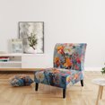 thumbnail image 2 of Designart "Reverie of Bamboo II" White Floral & Botanical Upholstered Accent Chair - Traditional Arm Chair For Bedroom, 2 of 5