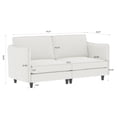 thumbnail image 2 of 74.27" Beige Loveseat Sofa, 2-Seater Comfy Couch, Mid Century Modern Small Space Sofa, Solid Wood Frame, Pocket Spring Cushion, Apartment, Bedroom, Office, 2 of 9