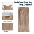 thumbnail image 6 of Women's Coffee-Colored Spa Towel Wrap - Lightweight, Quick-Dry Bathrobe for Beach & Pool | Soft Polyester, Full Length Adjustable Wrap, 6 of 6