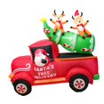 thumbnail image 3 of Camión inflable de Papá Noel,Adorno inflable navideño para decoración de jardín,Decoración inflable navideña con luz incorporada,Papá Noel en un camión rojo con árbol de Navidad y, 3 of 8