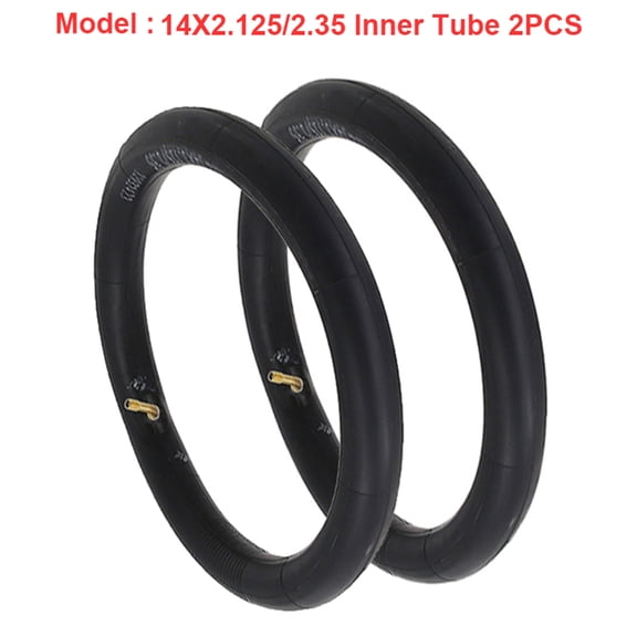14 inch Bike Tubes Compatible with Jetson and Gotrax Electric Scooters, 2 Pack 14×2.125/2.35 Inner Tubes for Electric Scooter & E-Bike with Bent Valve Stem