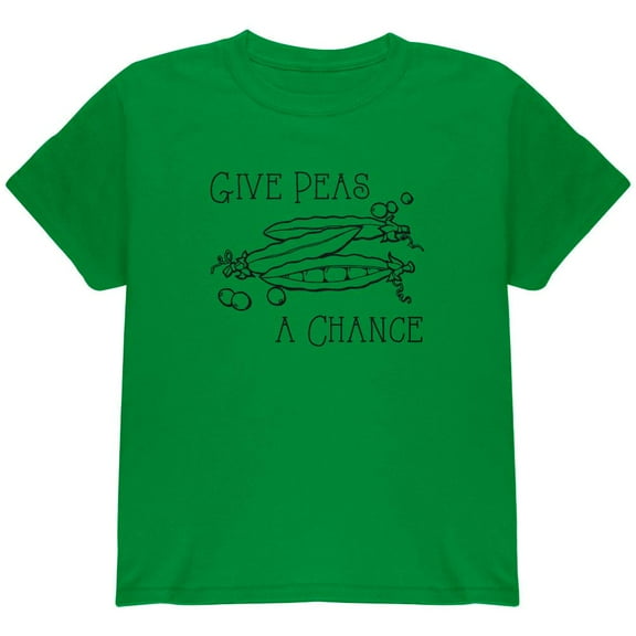 Give Peas Peace a Chance Youth T Shirt Irish Green Youth X-SM