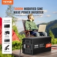 thumbnail image 2 of Inversor de corriente VEVOR de onda sinusoidal modificada de 5000 W DC 12 V a AC 120 V, 2 of 9