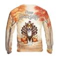 thumbnail image 2 of Happy Thanksgiving Basenji Turkey Costume Pumpkins Autumn Leaves All Over Print 3D Sweatshirt Unisex Merch African Barkless Dog Lover - 13014, 2 of 6