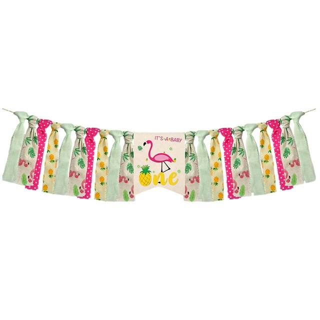 Miangastore 1pc Cartoon Hawaiian Party Props Creative Party Banner Party Hanging Decoration