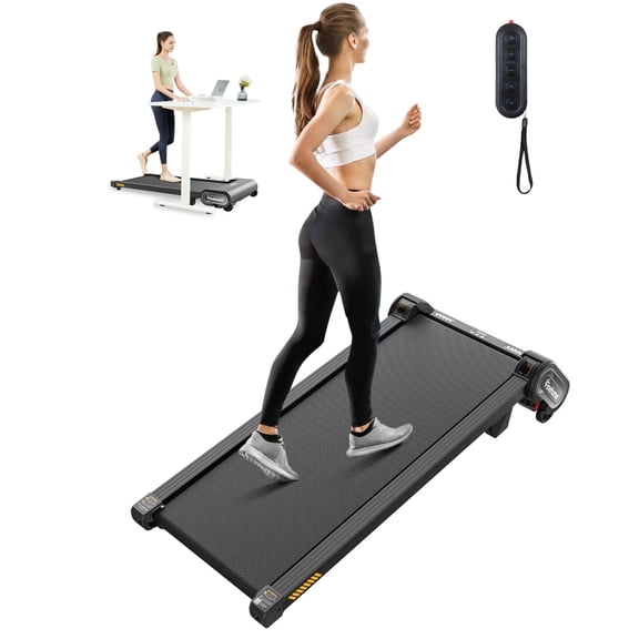 AKLUER Walking Pad Treadmill with Auto Incline, Desk Treadmill, 6-Level Incline Treadmill, 2.5HP Portable Treadmill for Home with 330LBS Capacity, LED Display, Remote Control