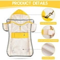 thumbnail image 6 of HQREA Dog Raincoat Water Proof Reflective Adjustable Hooded Pet Rain Jacket for Outdoor, 6 of 7