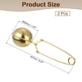 thumbnail image 2 of 2 Pcs Snap Tea Ball Infuser, Tea Strainer, Gold, 2 of 7