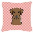 thumbnail image 3 of Checkerboard Print With Dog Fabric Decorative Pillow, 3 of 3