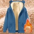 thumbnail image 7 of Bibifish Mens Womens Zip Up Hoodie Tops Solid Color Full Zip Fleece Lined Sweatshirts Warm Cozy Unisex Winter Jackets With Side Pockets, 7 of 7