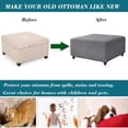 thumbnail image 5 of XUELC Stretch Square Ottoman Slipcover  Jacquard Knit, Washable, Elastic Bottom, Furniture Protector, 5 of 7