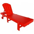 thumbnail image 4 of Polytrends  Laguna All Weather Poly Pool Outdoor Chaise Lounge - with Wheels Red, 4 of 5