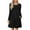 Black, variant on gakvbuo Fall T-Shirt Dresses For Women Long Sleeve Midi Dress With Pockets Pleated Crew Neck Wedding Party Dress Knee Length Tunic Dress