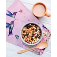 thumbnail image 3 of Pink Flower Kitchen Dish Towels for Drying Dishes Set of 3, Spring Floral Butterfly Elegant Pastoral Birds Waffle Weave Microfiber Hand Tea Bathroom Towels Quick Dry & Absorbent Towel 12x12, 3 of 7