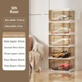 thumbnail image 4 of Caja de almacenamiento para zapatos, zapatillas plegables transparentes, armario para zapatos, Zapatero, almacenamiento engrosado, 4 of 4