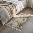 thumbnail image 2 of Kitchen Runner Rugs, Retro Watercolor Diasy Floral Bee 2'x3' Throw Rug with Tassels, Farm Flower Leaves on Wood Washable Soft Floor Carpet Runner for Hallway Bedroom Bathroom Laundry Room, 2 of 9
