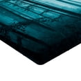 thumbnail image 2 of Ambesonne Teal Fitted Sheet, Foggy Dark Country Forest, California King, Teal, 2 of 3